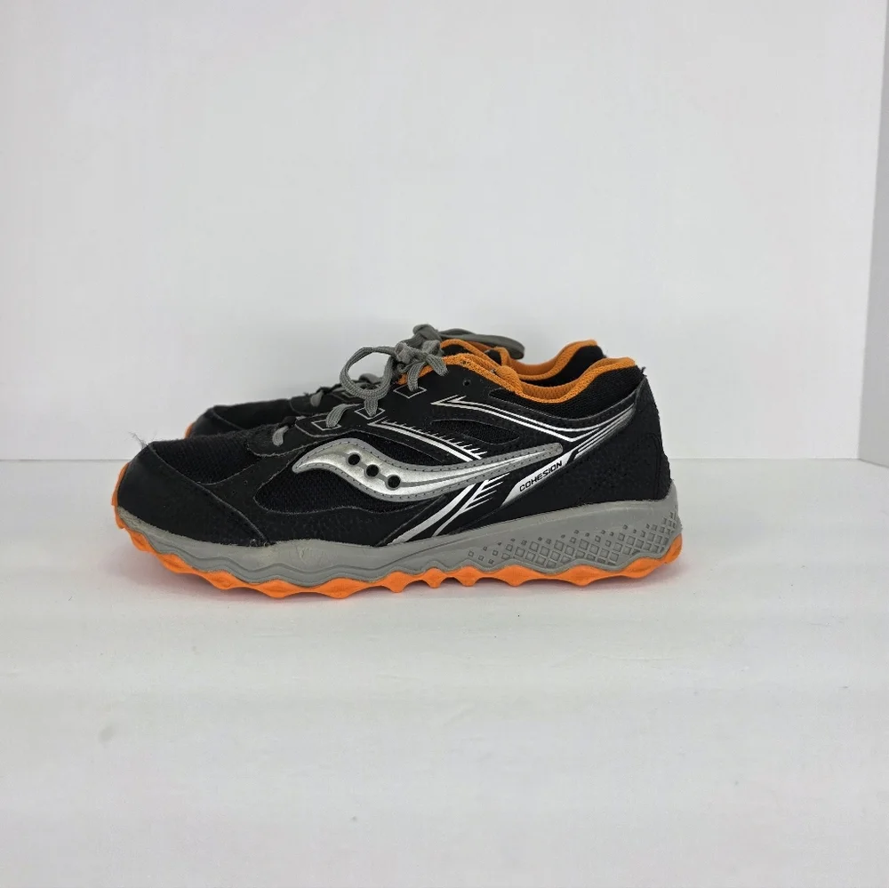 Saucony Kids Cohesion TR14 Lace T Toe (LTT) Trail Running Shoes Size 4Wide Black - Picture 2 of 14